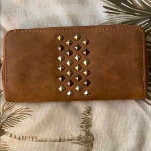 Brown wallet clutch